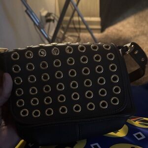 Black and Gold Studded Women's Bag